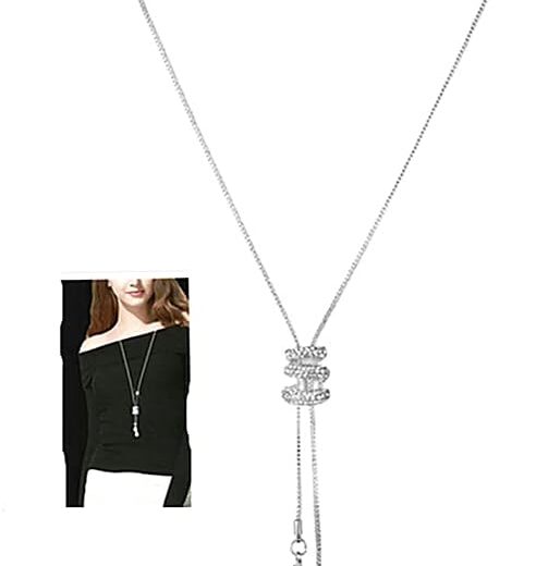 Cathercing Spiral Pearl Pendant Long Necklace for Women Sweater Chain Statement Necklace Choker Adjustable Elegant Jewelry Crystal Accessories Dressy Collocation Winter Evening Party Wedding