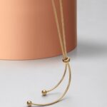 Stainless Steel Beaded Adjustable Long Tassel Dress Sweater Chain Necklace