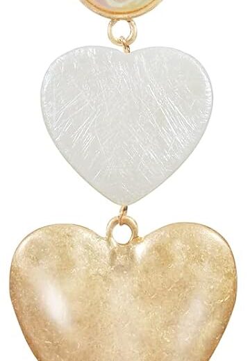 Long Sweater Necklaces for Women Fashion Heart Shaped Pendant Y Statement Chain Necklace for Girls