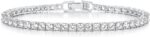 Tennis Bracelet for Women and Men 14K White Gold Plated 3mm High-Carbon Diamond Classic Bracelet Size 7.5 Inch (2.5mm)