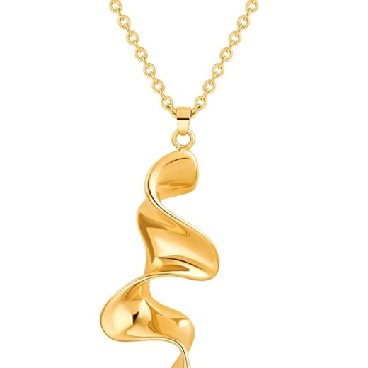 Long Disc Pendant Necklace for Women 18K Gold Plated Sweater Chain Fashion Jewelry