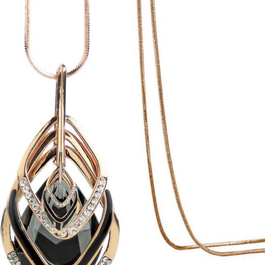 Triple Layer Pendant Necklace Long Statement Pendant Necklace Long Sweater Chain | Long Necklaces for Women | Summer Necklaces | Jewelry for Girls | Boho Necklaces for Women