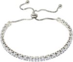 1 Pack Fashion Imitation Diamond Bracelet Bling Tennis Bracelets Adjustable Slider Bracelet Birthday