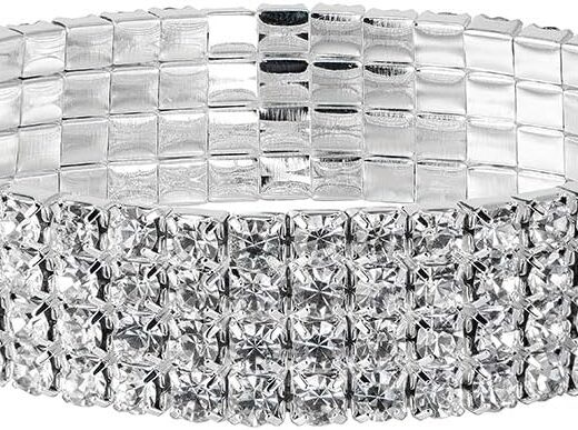 Sparkling Strand Crystal Rhinestone Stretch Tennis Bracelet Bridal Bridesmaid Bangle