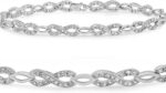 Certified 1/4ct Infinity Diamond Tennis Bracelet in Sterling Silver| 7 inch Diamond Bracelet for Women